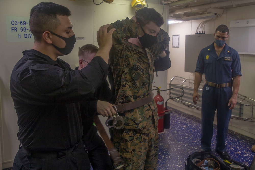 USS America, Detainee processing