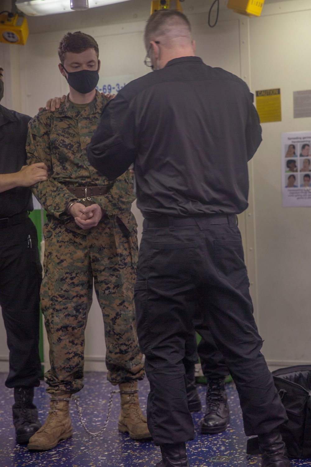 USS America, Detainee processing