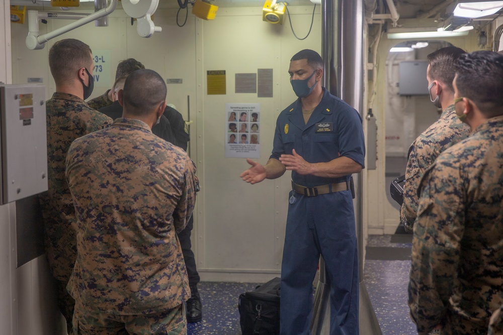 USS America, Detainee processing