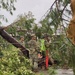 Louisiana National Guard Soldiers Clear Roads in Aftermath of Hurricane Laura