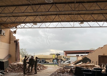 Louisiana National Guard Surveys Damage to Armory in Aftermath of Hurricane Laura