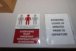 National Guard Soldiers Conduct Temperature Screening At Harbor