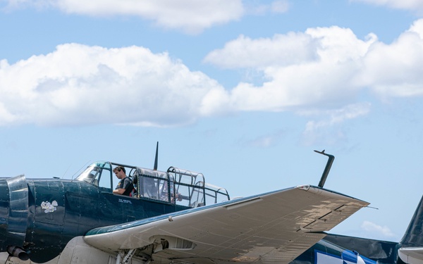 Warbirds Arrive to Wheeler Army Airfield for the 75th Commemoration of the End of WWII