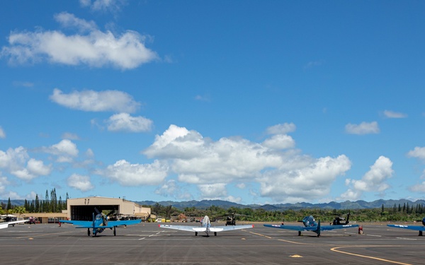 Warbirds Arrive to Wheeler Army Airfield for the 75th Commemoration of the End of WWII