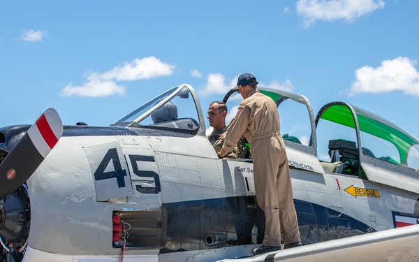 Warbirds Arrive to Wheeler Army Airfield for the 75th Commemoration of the End of WWII