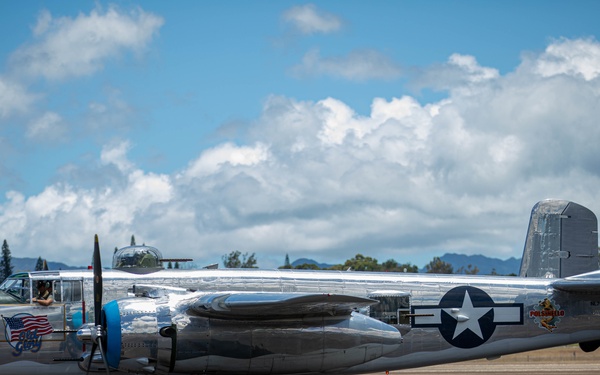 Warbirds Arrive to Wheeler Army Airfield for the 75th Commemoration of the End of WWII