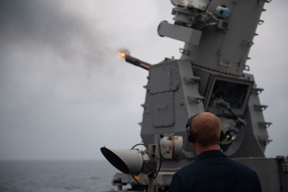 USS Princeton conducts live-fire exercise