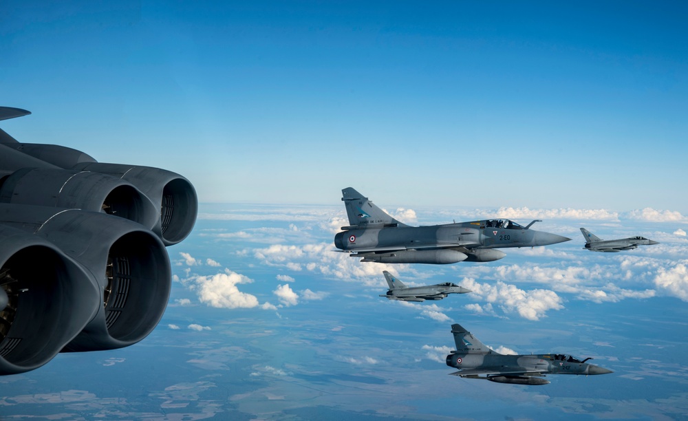 5th Bomb Wing and Allied Aircraft Integrate Flying All 30 NATO Nations in a Day