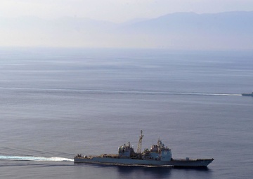 USS PHILIPPINE SEA VERTREP-AT-SEA/PHOTOEX/MARITIME EXERCISE
