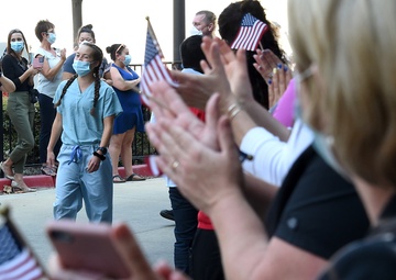 Air Force medical team given sendoff at Kaweah Delta Medical Center
