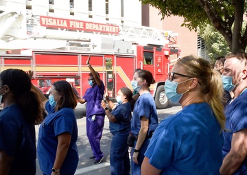 Air Force medical team given sendoff at Kaweah Delta Medical Center