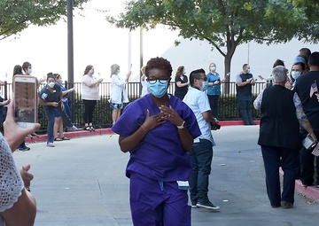 Air Force medical team given sendoff at Kaweah Delta Medical Center