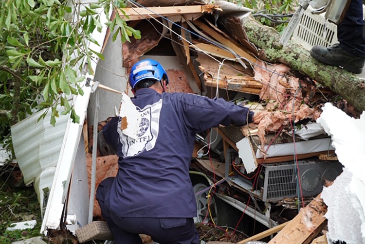 Indiana TF 1 Searches a Damaged Structures