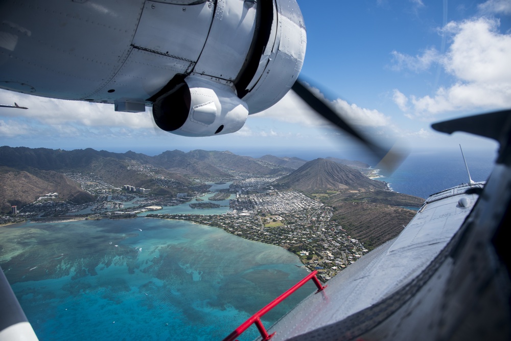 WWII-Era Warbirds Fly Over Hawaii