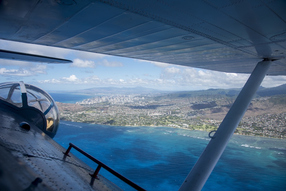 WWII-Era Warbirds Fly Over Hawaii