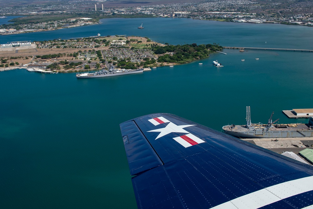 WWII-Era Warbirds Fly Over Hawaii