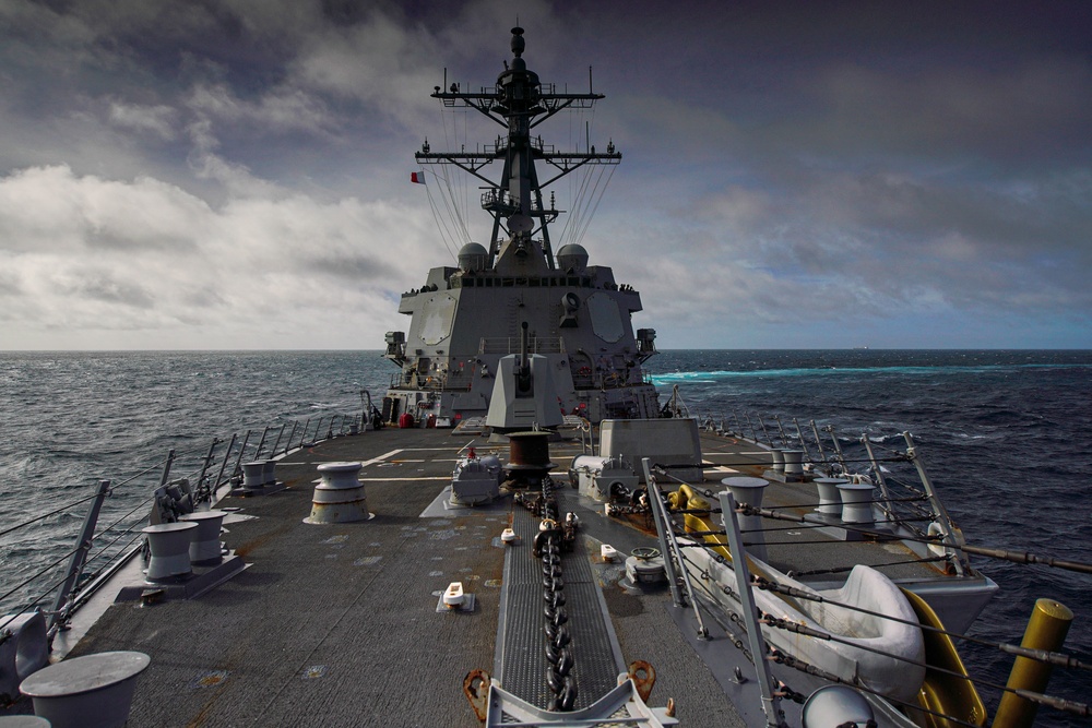 USS Halsey Conducts Routine Transit
