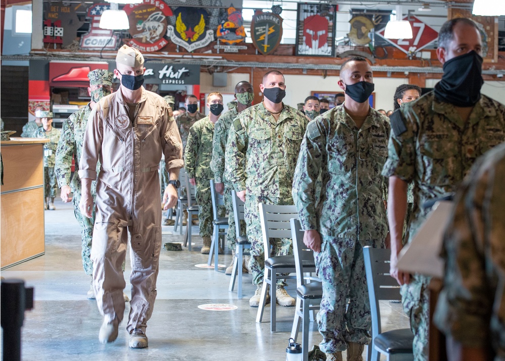 CAMP LEMONNIER HOLDS AWARDS CEREMONY PINNING SAILORS, SOLDIERS