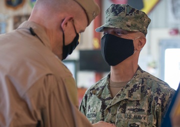 CAMP LEMONNIER HOLDS AWARDS CEREMONY PINNING SAILORS, SOLDIERS