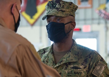 CAMP LEMONNIER HOLDS AWARDS CEREMONY PINNING SAILORS, SOLDIERS