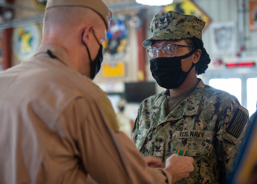 CAMP LEMONNIER HOLDS AWARDS CEREMONY PINNING SAILORS, SOLDIERS