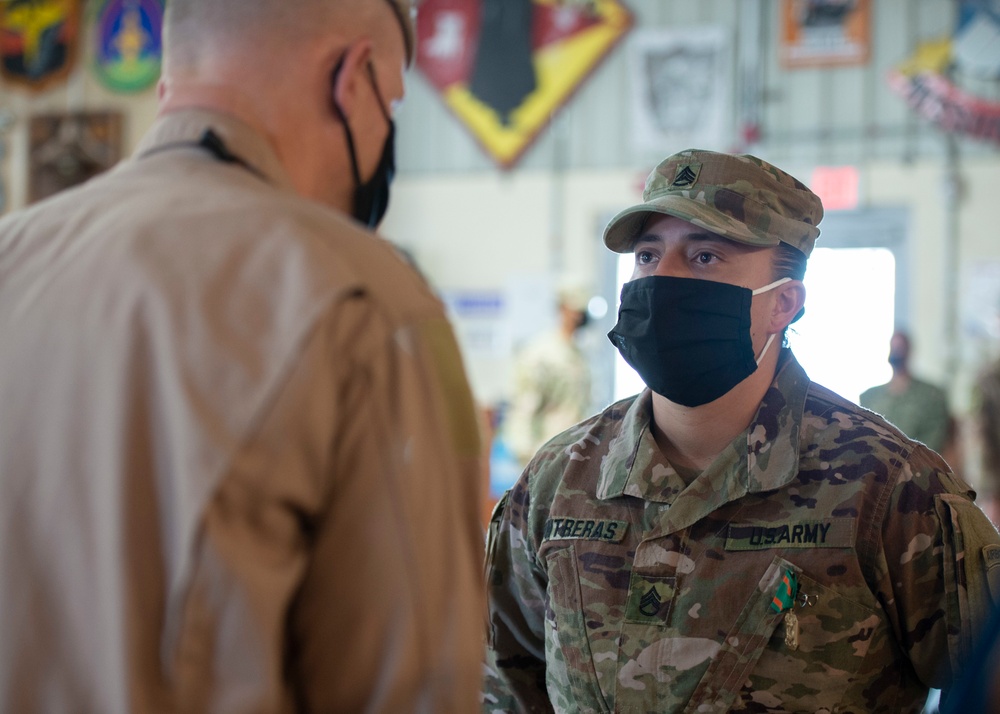 CAMP LEMONNIER HOLDS AWARDS CEREMONY PINNING SAILORS, SOLDIERS