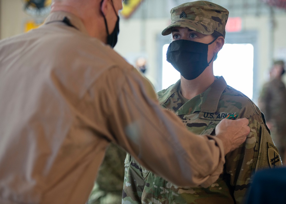 CAMP LEMONNIER HOLDS AWARDS CEREMONY PINNING SAILORS, SOLDIERS