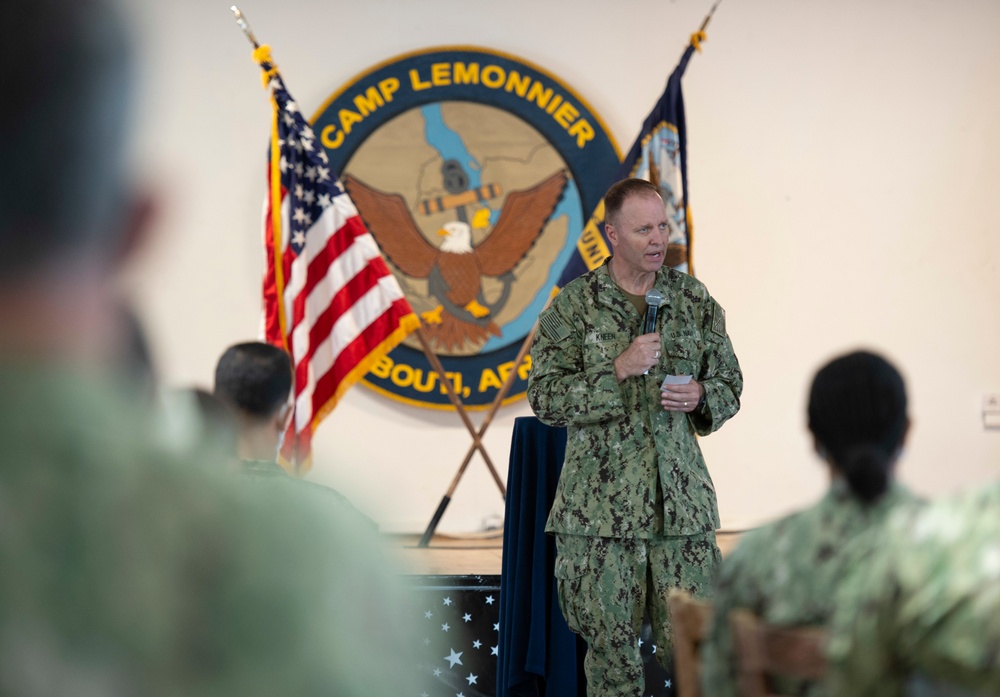 CAMP LEMONNIER HOLDS AWARDS CEREMONY PINNING SAILORS, SOLDIERS