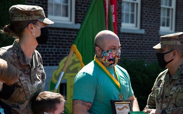 42nd MP Bde. celebrates milestones as they bid farewell to a member of the protector family