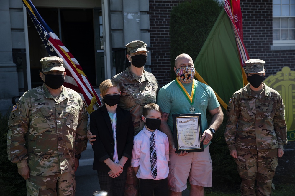 42nd MP Bde. celebrates milestones as they bid farewell to a member of the protector family