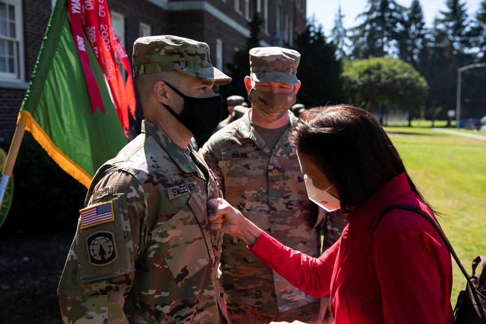 42nd MP Bde. celebrates milestones as they bid farewell to a member of the protector family