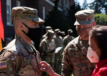 42nd MP Bde. celebrates milestones as they bid farewell to a member of the protector family