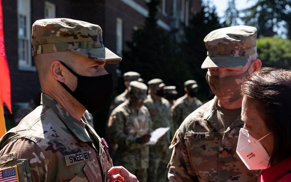 42nd MP Bde. celebrates milestones as they bid farewell to a member of the protector family