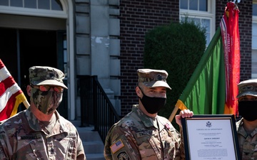 42nd MP Bde. celebrates milestones as they bid farewell to a member of the protector family