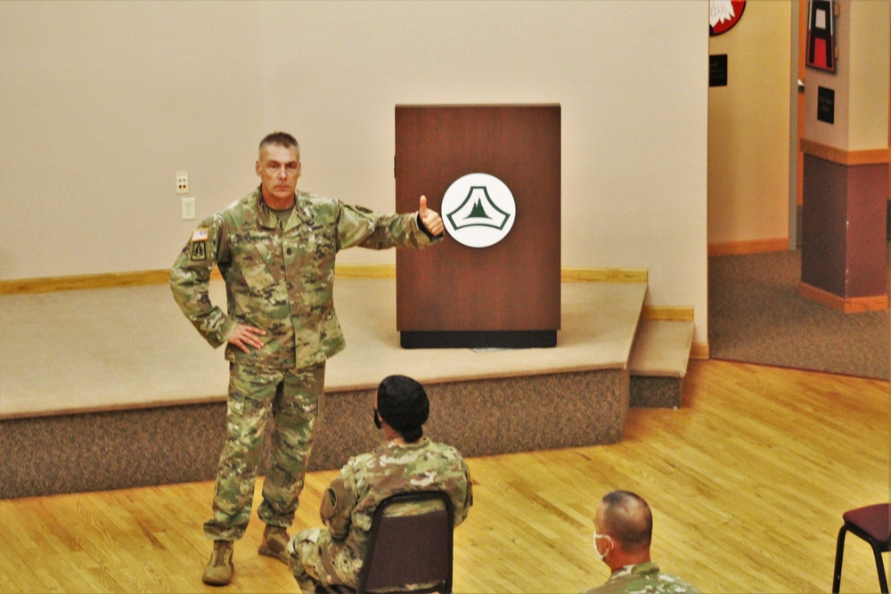 Army Reserve's top enlisted leader visits with troops at Fort McCoy
