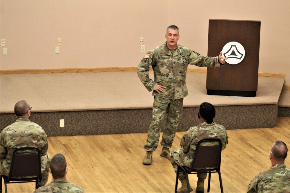 Army Reserve's top enlisted leader visits with troops at Fort McCoy