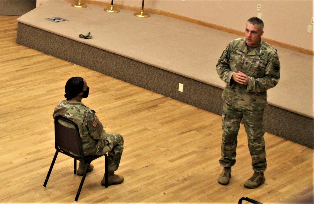 Army Reserve's top enlisted leader visits with troops at Fort McCoy