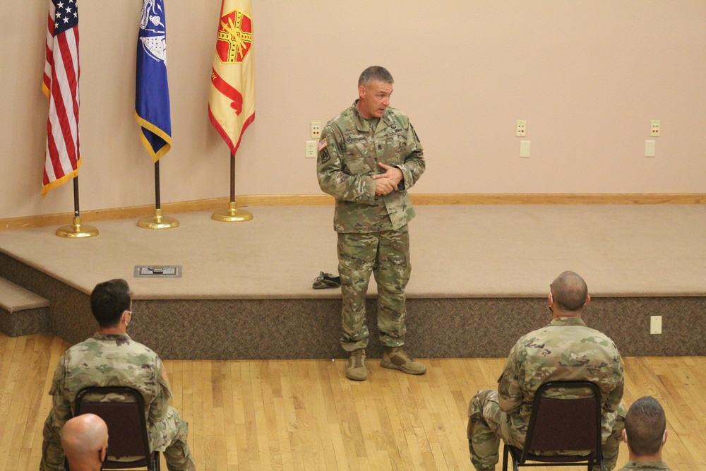 Army Reserve's top enlisted leader visits with troops at Fort McCoy