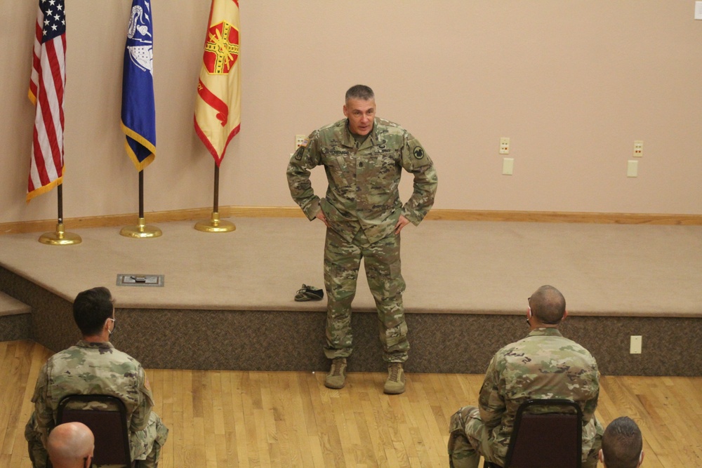 Army Reserve's top enlisted leader visits with troops at Fort McCoy