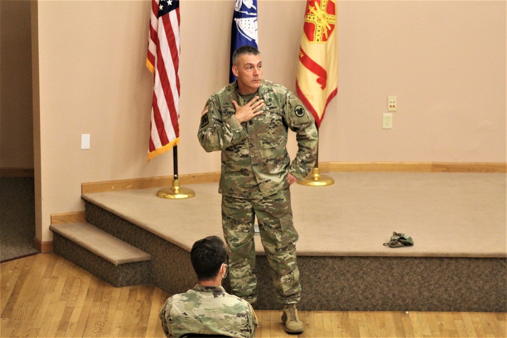 Army Reserve's top enlisted leader visits with troops at Fort McCoy