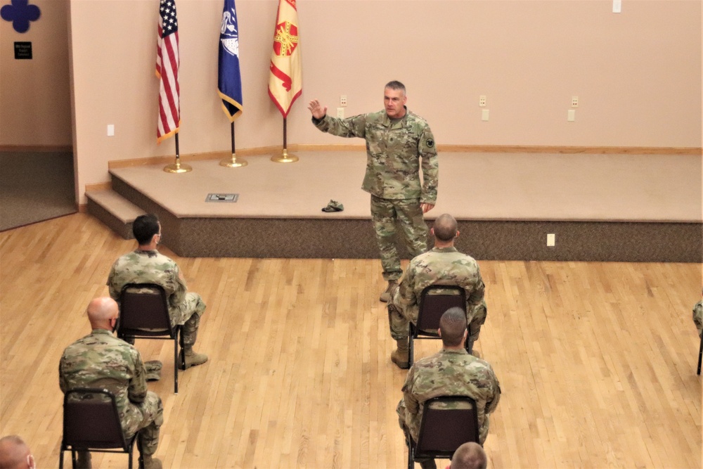 Army Reserve's top enlisted leader visits with troops at Fort McCoy