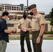 I MEF leaders thank healthcare workers with coins, plaque