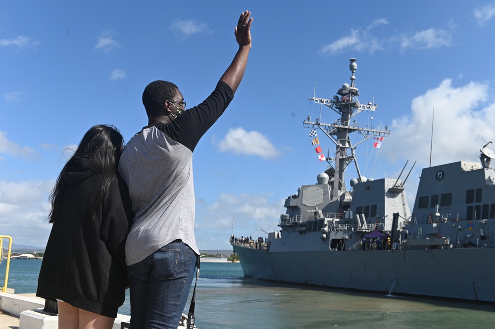 USS William P. Lawrence sets sail for deployment