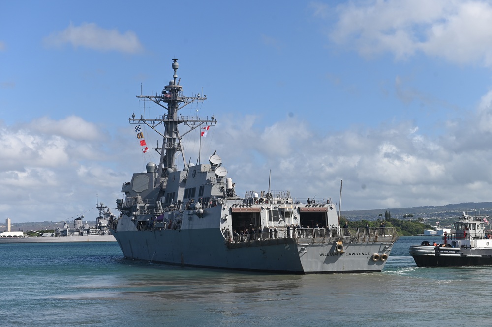 USS William P. Lawrence sets sail for deployment