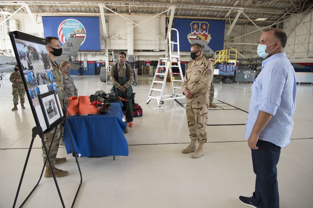 Members of the 149th Fighter Wing welcome Egyptian partners