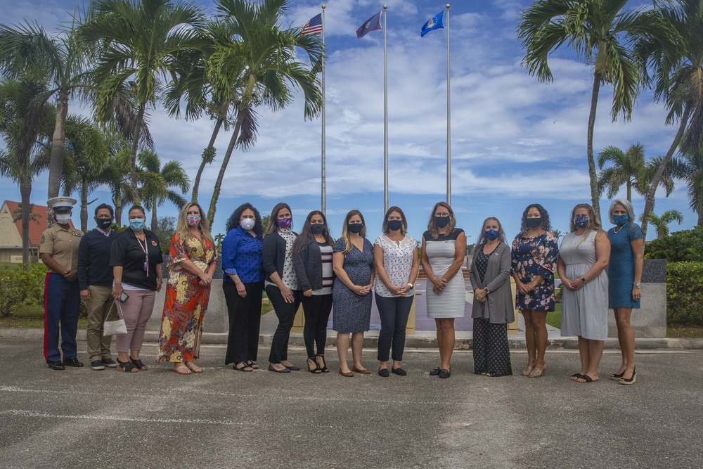 Secretary of Defense's wife visits spouses in Guam