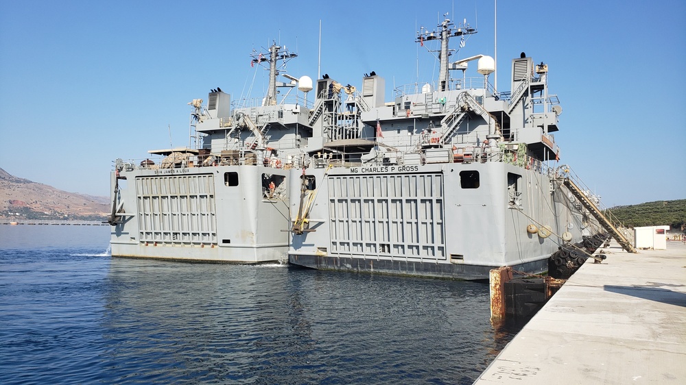 U.S. Army Logistics Support Vessels Berthed in Souda Bay, Greece