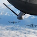 U.S. Air Force B-52s refuel over the North Sea