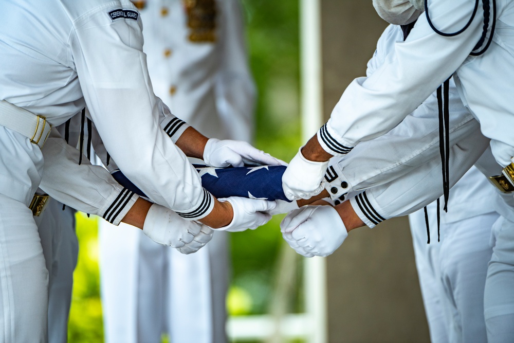 Modified Military Funeral Honors With Funeral Escort Are Conducted For U.S. Navy Capt. Bruce Boyle in Section 82