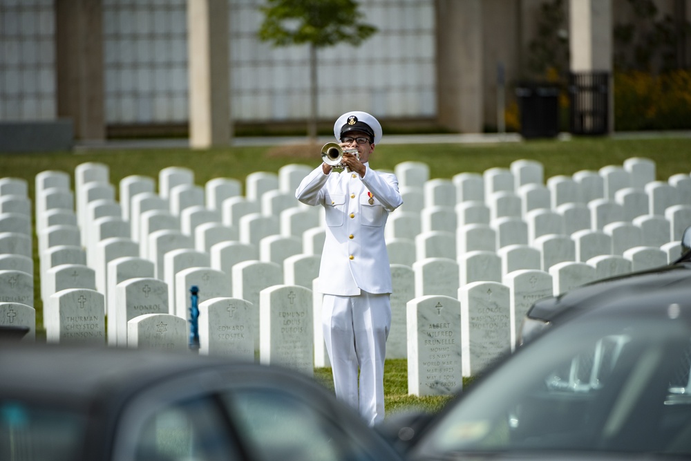 Modified Military Funeral Honors With Funeral Escort Are Conducted For U.S. Navy Capt. Bruce Boyle in Section 82